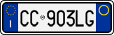 License plate of Italy, Cars (1994 year series)