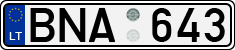 License plate of Lithuania, Cars