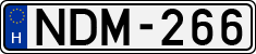 license plates of Hungary, Cars (1990)