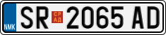 License plate of North Macedonia, Regular plates (2012)