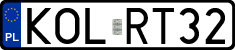 License plates of Poland, Regular car plates