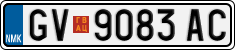 License plate of North Macedonia, Regular plates (2012)