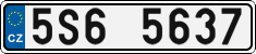 License plate of the Czech Republic, Cars (2001)