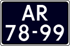 License plate of the Netherlands, Imported oldtimers (cars)