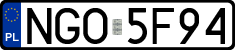 License plates of Poland, Regular car plates