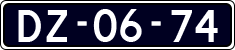 License plate of the Netherlands, Imported oldtimers (cars)