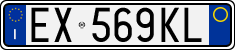 License plate of Italy, Cars (1994 year series)
