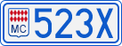 License plate of Monaco, Cars