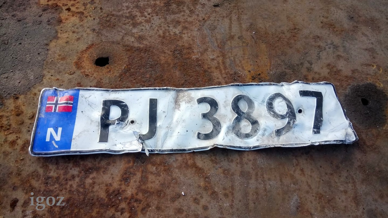 PJ 3897, License plate without vehicle 