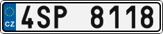 License plate of the Czech Republic, Cars (2001)