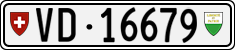 License plate of Switzerland, Cars