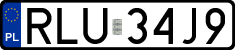 License plates of Poland, Regular car plates