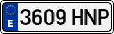 License plates of Spain, Ordinary (2000)