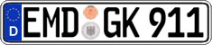 German license plate, Regular plates