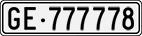 License plate of Switzerland, Cars