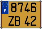 French license plate, FNI
