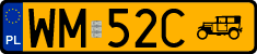 License plates of Poland, Oldtimers