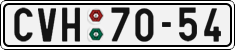 License plate of the Czech Republic, Cars (1960)