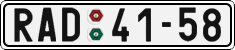 License plate of the Czech Republic, Cars (1960)