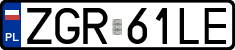 License plates of Poland, Regular car plates