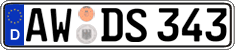 German license plate, Regular plates