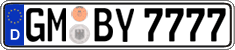 German license plate, Regular plates