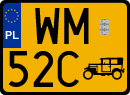License plates of Poland, Oldtimers
