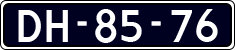 License plate of the Netherlands, Imported oldtimers (cars)
