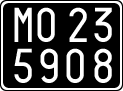 License plate of Italy, Cars (1927 year series)