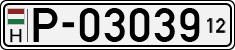 license plates of Hungary, Temporary (1990)