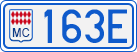 License plate of Monaco, Cars
