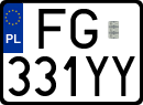 License plates of Poland, Regular car plates