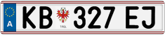 License plate of Austria, Regular plates