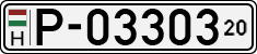 license plates of Hungary, Temporary (1990)