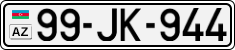 License plate of Azerbaijan, Cars