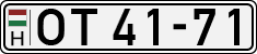 license plates of Hungary, Oldtimers (1990)