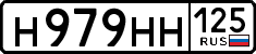 License plate Russia, Cars