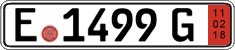 German license plate, Export transit plates