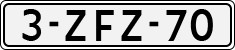 License plate of the Netherlands, Cars
