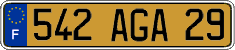 French license plate, FNI