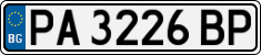 License plate of Bulgaria, Cars