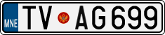 License plate of Montenegro, Cars