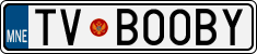 License plate of Montenegro, Vanity Plates