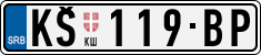 License plate of Serbia, Cars