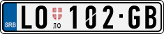 License plate of Serbia, Cars