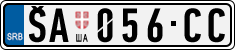 License plate of Serbia, Cars