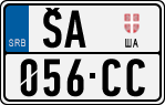 License plate of Serbia, Cars