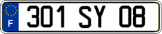 French license plate, FNI