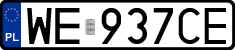 License plates of Poland, Regular car plates