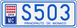 License plate of Monaco, Cars